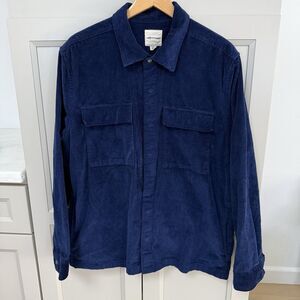 American Eagle Mens Corduroy Snap Button Jacket Workwear Shirt Pocket Sz XL